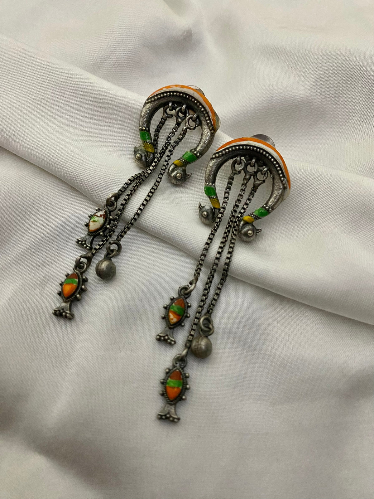 Peacock Matsya Earrings