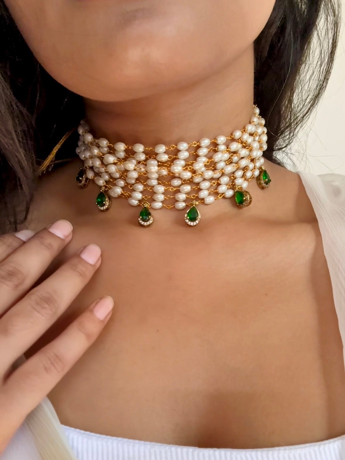 Panna Choker Set - Retrend Jewels India