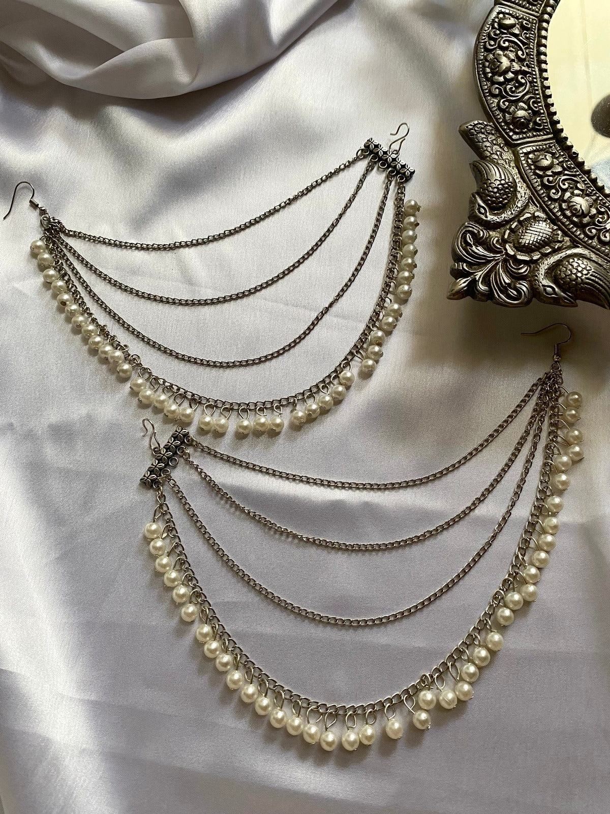 String Ear Rings Pearl String Earrings – Retrend Jewels India