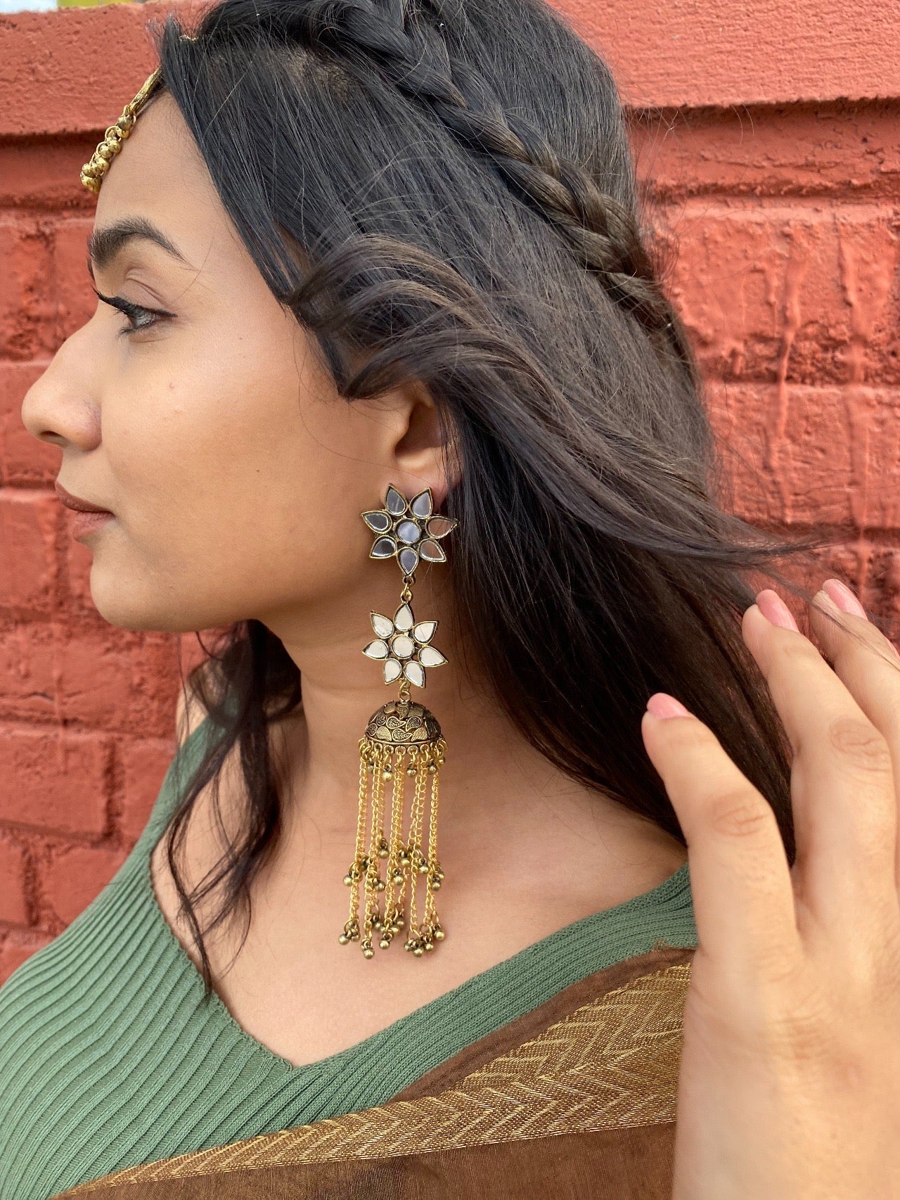 Sunehera Long Earrings